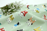 Gangnam Fashion Style Rabbit Patterned Fabric made in Korea by the Half Yard