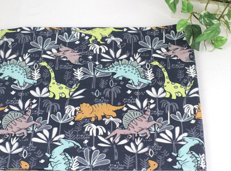 Jurassic Park Dinosaur Kawaii Oxford Fabric made in Korea by Half Yard