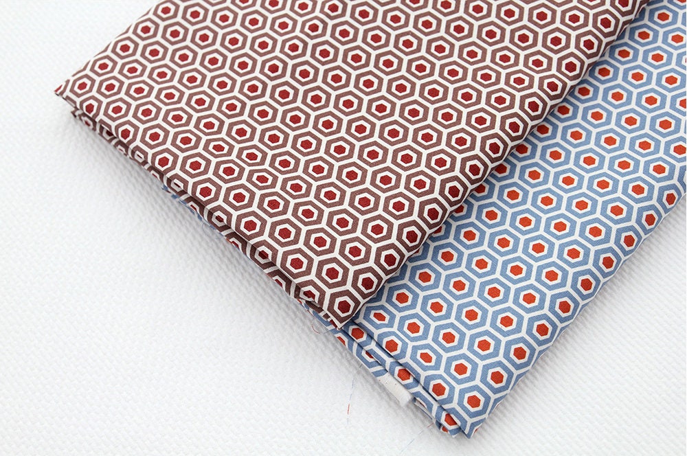 Mini Hexagon Patterned Fabric made in Korea by the Half Yard