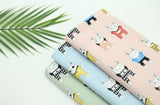 Gangnam Fashion Style Rabbit Patterned Fabric made in Korea by the Half Yard