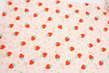 Strawberry Patterned 40s Fabric made in Korea by the Yard 36" x 58" or 90 x 145cm