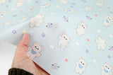 Animal Bebe Bear Baby Teddy patterned OEKO-TEX® Fabric, Made in Korea by the Half Yard