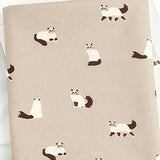 Siamese Cat Kitten Patterned Fabric made in Korea by the Half Yard Digital Textile Printing