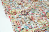 Vintage Lovely Cupid Baby Angel Fabric made in Korea by the Half Yard