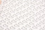 Flying Rabbit Bunny Patterned 20s Twill Fabric made in Korea by the Yard 36" x 58" or 90 x 145cm