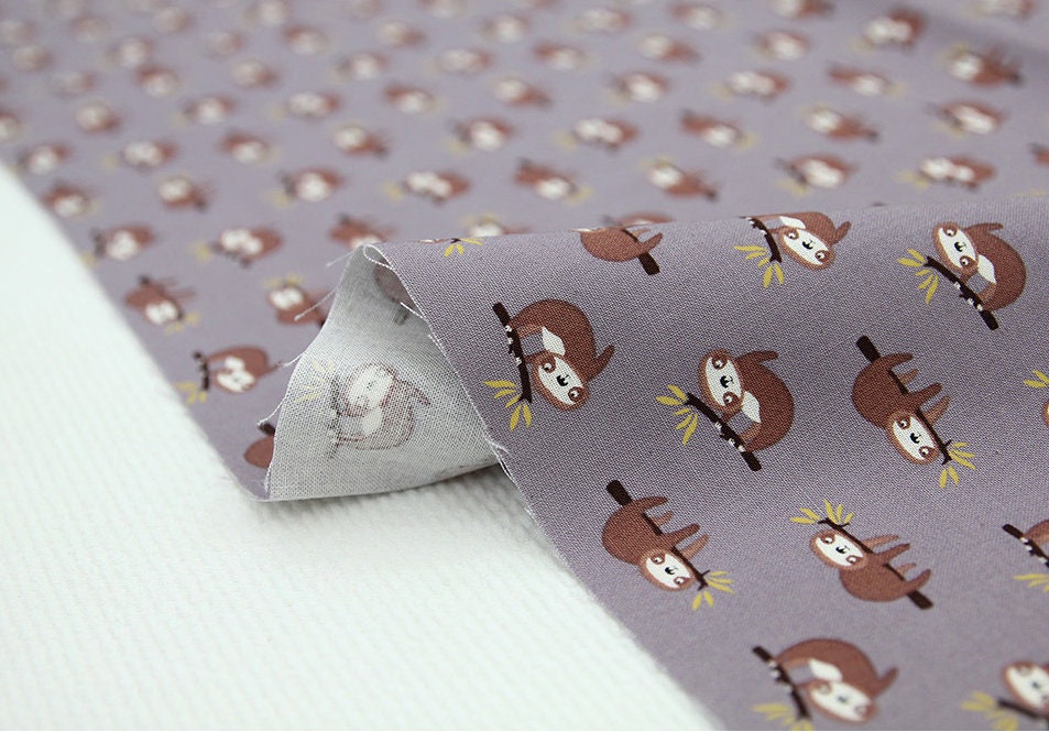 Sloth Fabric made in Korea by the Half Yard