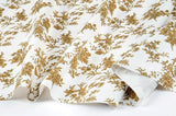 Sparrow's Morning Floral & Bird Antique Patterned Fabric Flower Fabric made in Korea by the Half Yard