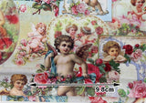 Vintage Lovely Cupid Baby Angel Fabric made in Korea by the Half Yard