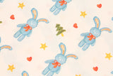 Rabbit Doll Patterned 40s Fabric made in Korea by the Yard 36" x 58" or 90 x 145cm