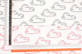 Flying Rabbit Bunny Patterned 20s Twill Fabric made in Korea by the Yard 36" x 58" or 90 x 145cm