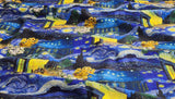 Famous Painting Pattern Series Vincent van Gogh Cotton Fabric made in Korea by the Half Yard