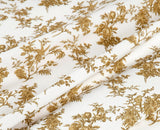 Sparrow's Morning Floral & Bird Antique Patterned Fabric Flower Fabric made in Korea by the Half Yard