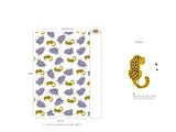 Leopard & Areca Palm Patterned Fabric made in Korea by Half Yard Digital Textile Printing