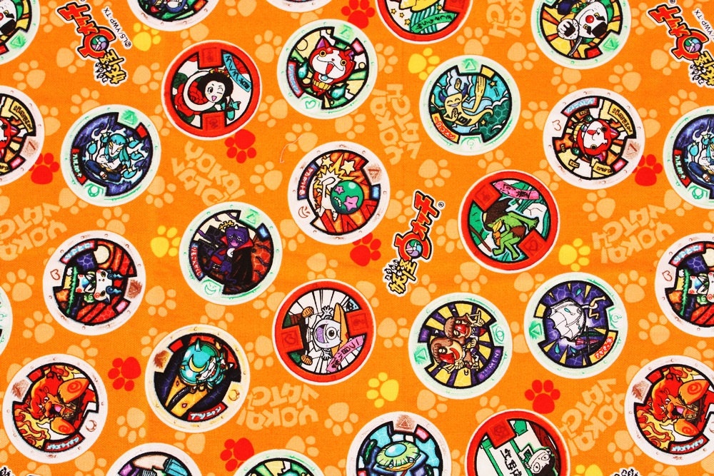 Yokai Watch Character Fabric made in Japan by the Half Yard