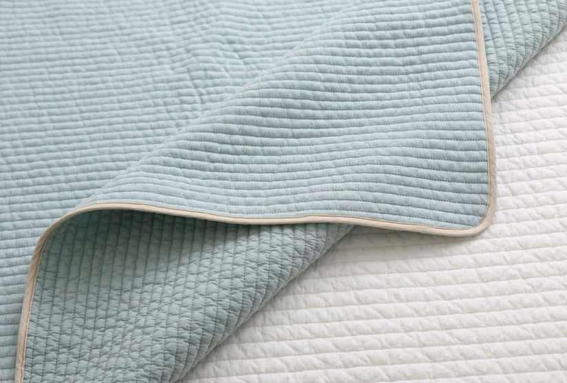 Viscose Rayon & Cotton Pigment Both Sided Stripe Quilted Fabric printed in Korea 36" x 61" 90cm x 155cm by the Yard